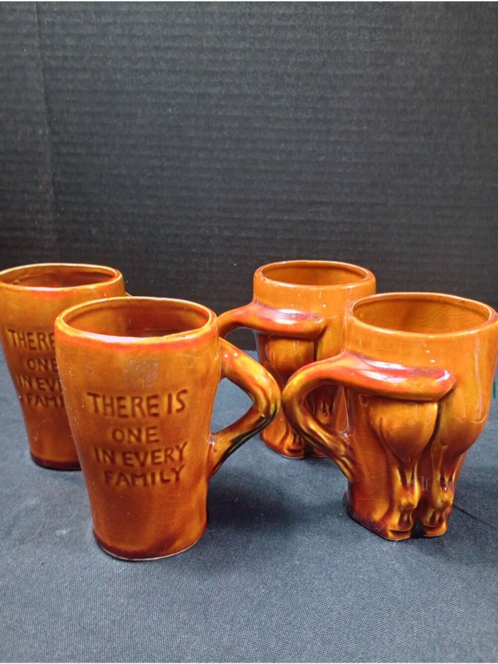 Vintage Made in Japan EFFCO Kitsch "There's One In Every Family" Horses A$$ 4 p